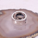Bague en argent et cuivre - tigre aux yeux verts