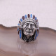Bague en argent - chef amérindien