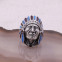 Bague en argent - chef amérindien