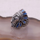 Bague en argent - chef amérindien