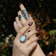 Bague en argent et larimar