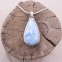 Pendentif en argent et pierre larimar