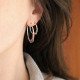 Créoles en argent - 3 cm