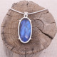 Pendentif en argent et labradorite