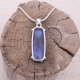 Pendentif en argent et labradorite