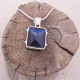 Pendentif en argent et labradorite