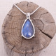 Pendentif en argent et labradorite