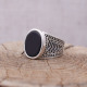 Bague en argent et pierre onyx