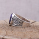 Bague en argent et pierre racine de saphir