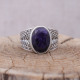 Bague en argent et pierre racine de saphir