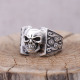 Bague en argent tête de mort