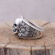 Bague en argent tête de mort