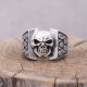 Bague en argent tête de mort