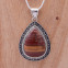 Pendentif en argent pierre Jaspe