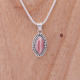 Pendentif en argent et pierre rhodochrosite
