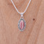 Pendentif en argent et pierre rhodochrosite