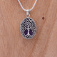 Pendentif arbre de vie pierre turquoise mohave