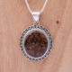 Pendentif en argent pierre dolomite cuivrée