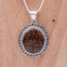 Pendentif en argent pierre dolomite cuivrée