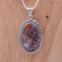 Pendentif en argent pierre agate crazy