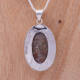 Pendentif en argent pierre agate crazy