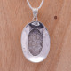 Pendentif en argent pierre agate