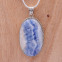 Pendentif en argent pierre agate blue lace