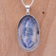 Pendentif en argent pierre agate blue lace