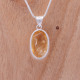 Pendentif en argent pierre citrine