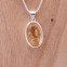 Pendentif en argent pierre citrine