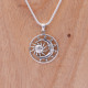 Pendentif lune et soleil en argent